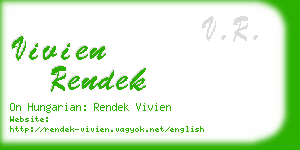 vivien rendek business card